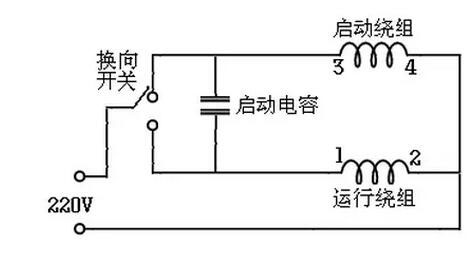 开关控制正反转接线图