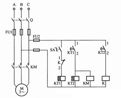 电机间歇运行控制电路接线图